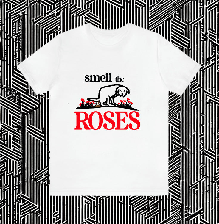 Smell The Roses White Tee