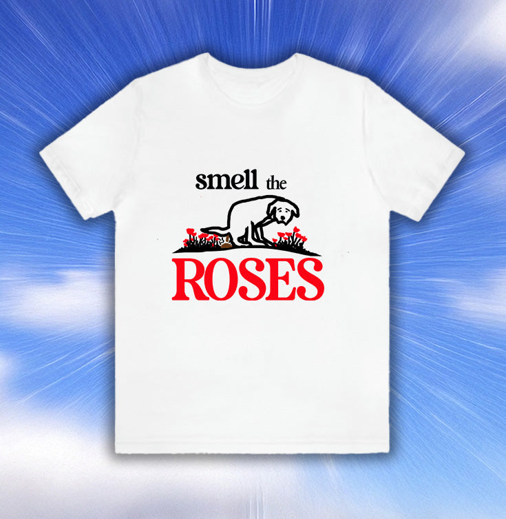 Smell The Roses White Tee